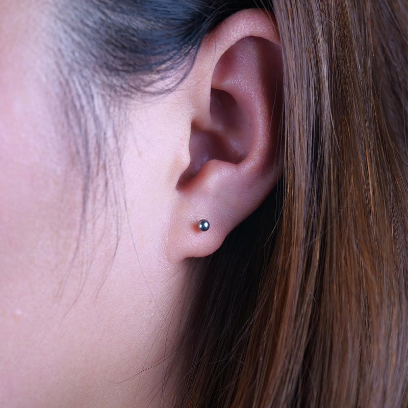 limerencia G23 Implant Grade Titanium Screw Back Earrings Hypoallergenic 20G F136 Piercing Post for Sensitive Ears Cartilage Tragus Helix - Image 3