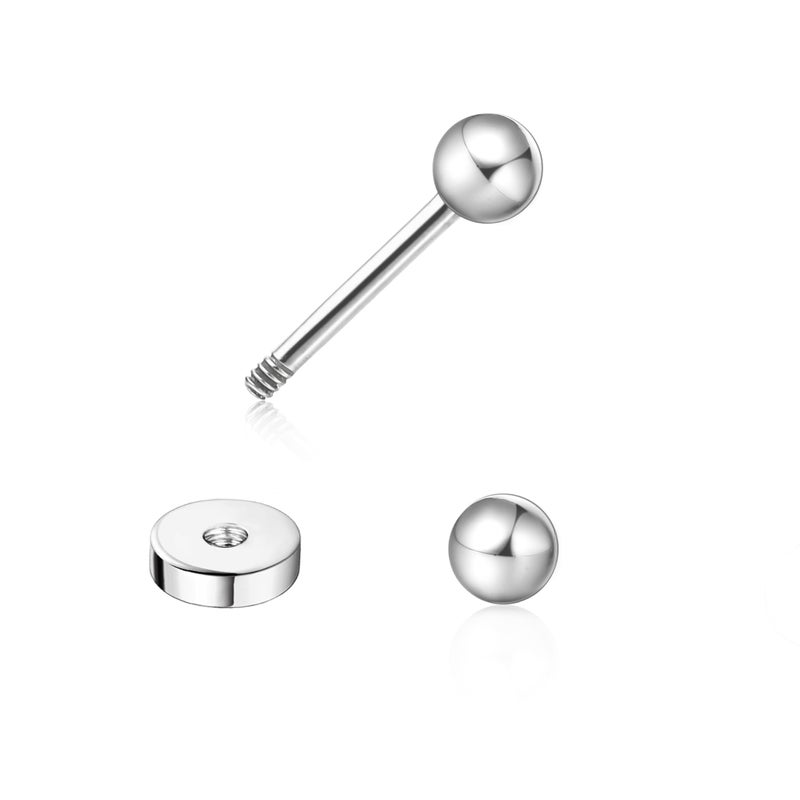 limerencia G23 Implant Grade Titanium Screw Back Earrings Hypoallergenic 20G F136 Piercing Post for Sensitive Ears Cartilage Tragus Helix - Image 1