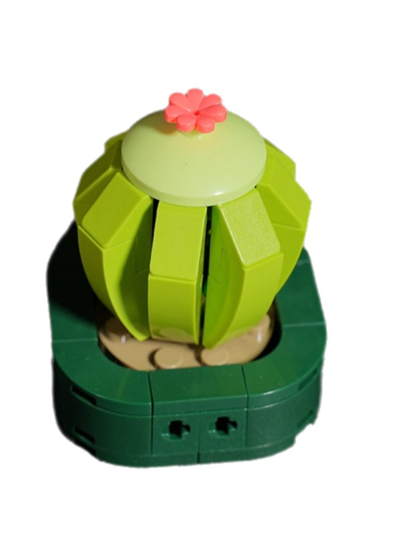 Golden Amber Plant Model Set Assembling Building Blocks Creative Diy Assembly Toys Children Adult Home Furnishings  - Image 1