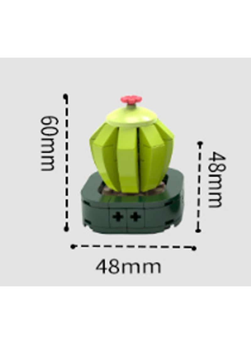 Golden Amber Plant Model Set Assembling Building Blocks Creative Diy Assembly Toys Children Adult Home Furnishings  - Image 2