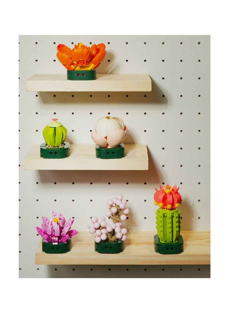 Golden Amber Plant Model Set Assembling Building Blocks Creative Diy Assembly Toys Children Adult Home Furnishings  - Image 3