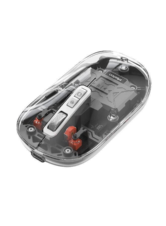 ميشين ماوس لاسلكي شفاف ثنائي الوضع BTM005 - أسود - Image 4