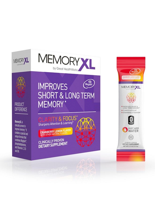 OmegaXL MemoryXL، مغنيسيوم L-Threonate: مكمل للدماغ للذاكرة والتركيز؛ Magtein®، فوسفاتيديل سيرين، مزيج الفيتامينات. يحسن الذاكرة والتركيز والانتباه والتعلم والمنطق. 0 سكر، 0 سعرات حرارية، 30 حزمة من توت الكرانبيري والليمون - Image 1