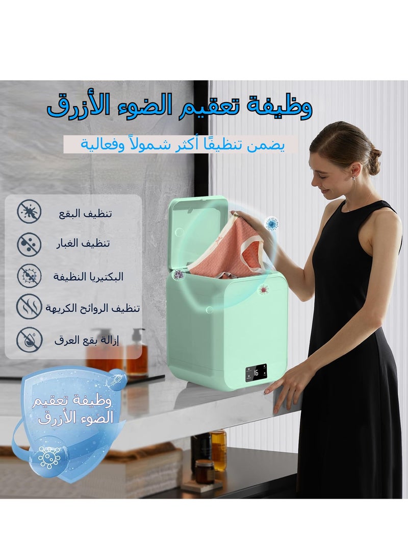 NIUB Portable Mini Washing Machine, 12L Compact Washer for Baby Clothes, Underwear, Clothes, Socks, Blue Light Sterilization, One-Touch Operation with Digital Timer, Laundry Washer for Apartments, Dorms, Hotels, and Travel Use  - Image 3