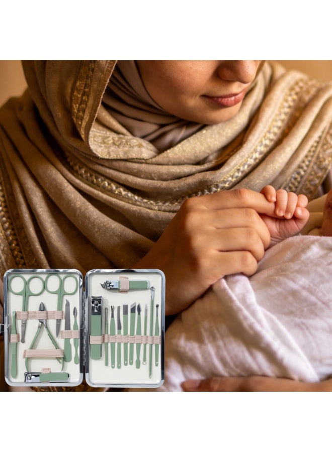 18-In-1 Nail File Trimmer Tool,nail clipper set, nail cutter Small Scissors and Pliers for Face Hand and Foot Care - Image 5