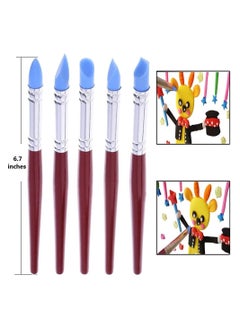 Y&D 25 Pcs Sculpting Tools Polymer Modeling Clay Pottery Dotting Pen Silicone Tips Ball Stylus Ceramic Indentation Set Also for Cake Fondant Decoration  - Image 2