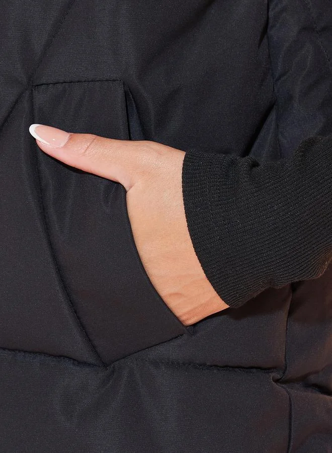 Take Two Sleeveless Padded Jacket With Zipper