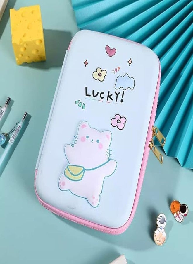 Ranjkri Cartoon Theme Pencil Case - 3D EVA Pencil Pouch, Multipurpose Zipper Pencil Case for Kids, Pen and Pencil Bag for School Kids, Girls, Stationery Storage Box (Big Lucky Pouch) - Image 3