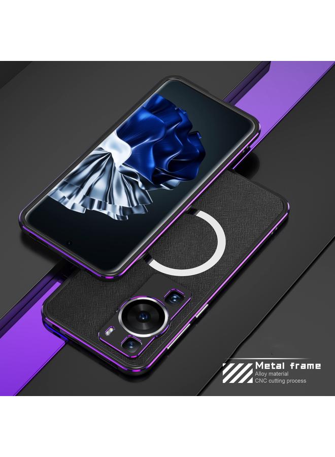 Zaboon Case For Huawei P60 / P60 Pro LK Aurora Metal Frame PU MagSafe Magnetic Phone Case - Image 2