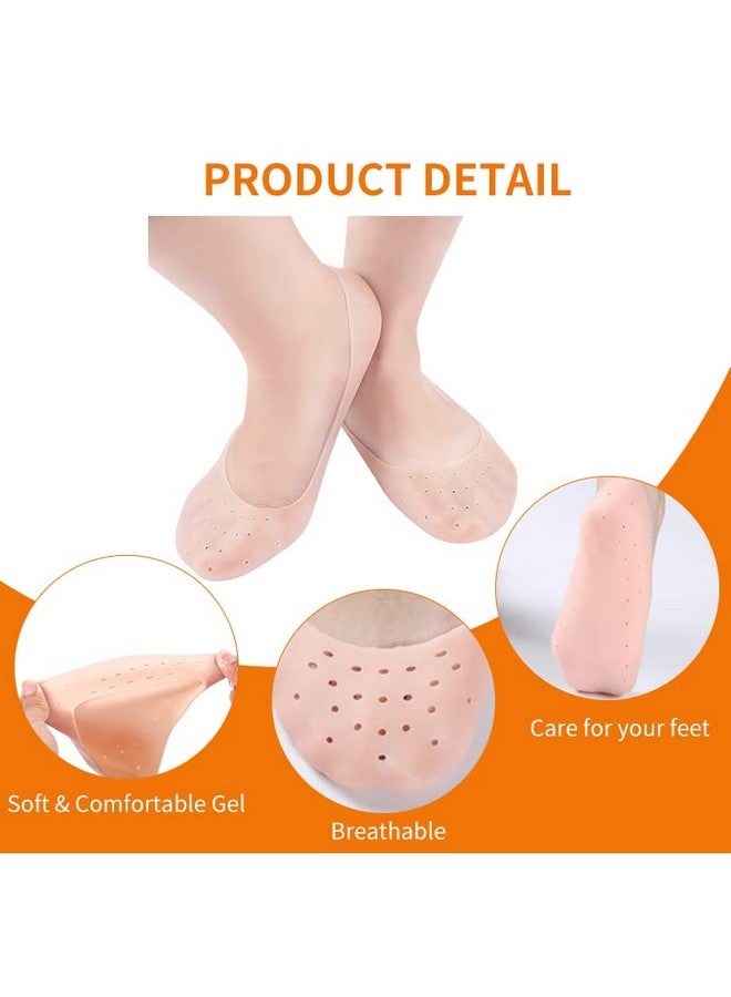 Shoppingekart Silicone Gel Heel Pad Socks For Heel Swelling Pain Relief,Dry Hard Cracked Heels Repair Cream Foot Care Ankle Support Cushion - For Men And Women (Length Full| Free Size| 8 Pair) - Image 4