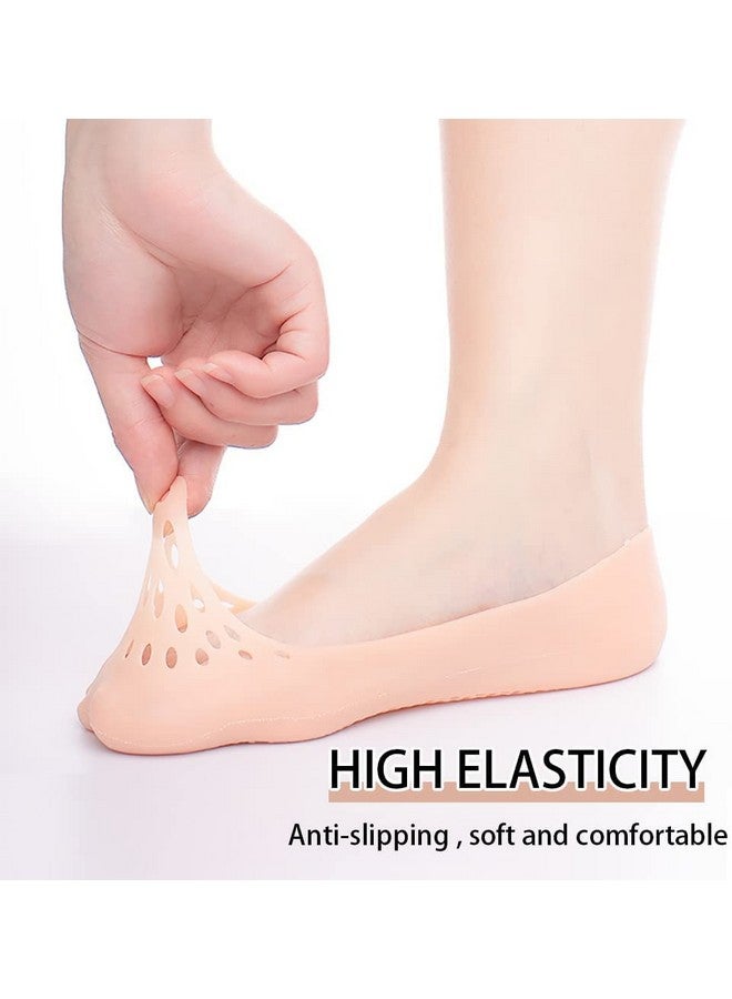 Shoppingekart Silicone Gel Heel Pad Socks For Heel Swelling Pain Relief,Dry Hard Cracked Heels Repair Cream Foot Care Ankle Support Cushion - For Men And Women (Length Full| Free Size| 8 Pair) - Image 3