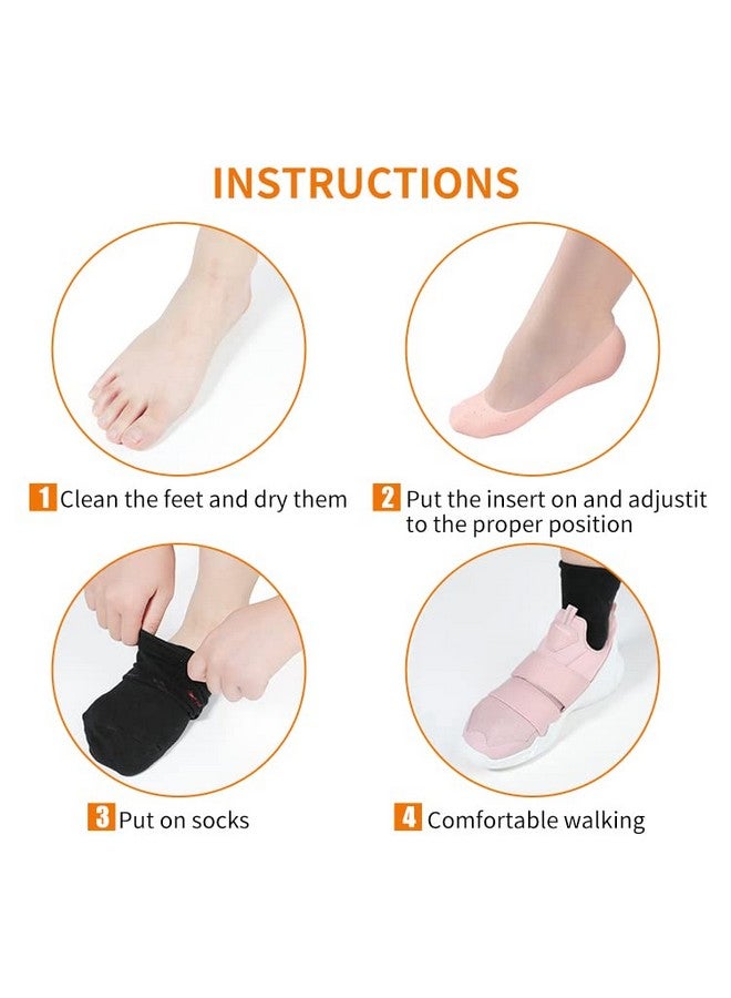 Shoppingekart Silicone Gel Heel Pad Socks For Heel Swelling Pain Relief,Dry Hard Cracked Heels Repair Cream Foot Care Ankle Support Cushion - For Men And Women (Length Full| Free Size| 8 Pair) - Image 5