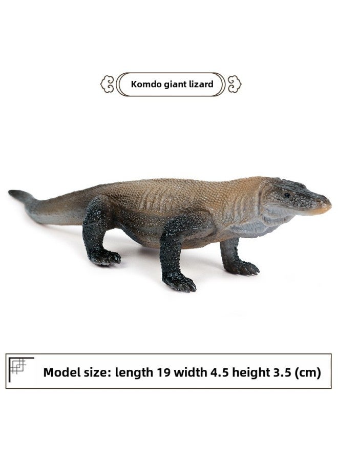 لعبة حشرة واقعية للأطفال نماذج حيوانات نحل العسل العنكبوت اليعسوب فراشة حريش الجندب النمل السحلية التماثيل - اللون: M-929 تنين كومودو】 - Image 1