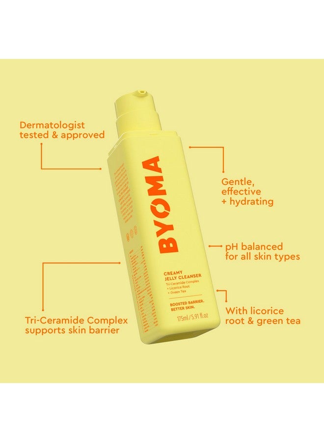 بيوما منظف جيلي كريمي من بيوما - منظف مرطب للوجه لإصلاح حاجز البشرة - غسول وجه ثلاثي السيراميد للبشرة الحساسة وجميع أنواع البشرة - يزيل المكياج والزيوت الزائدة بلطف - 5.91 أونصة سائلة - Image 3