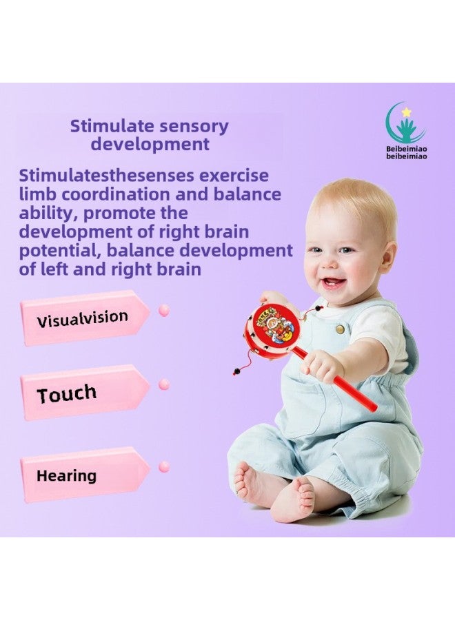 Small Sand Hammer Baby Baby Chasing Vision Toy Hand Grasping Hearing Training Toy Red Vision Training Red Ball Newborn-Color:Black And White Ball + Big Red Ball (0-12 Months) To Send Sand Hammer * 2 + Sand Egg * 2 - Image 4