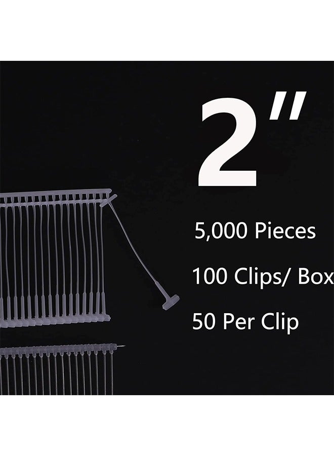 HY 1/2 inch Standard Tagging Fasteners, 5000pcs Clothing Tag Barbs Attachments Price Label for All Standard Price Tag Clear - Image 2