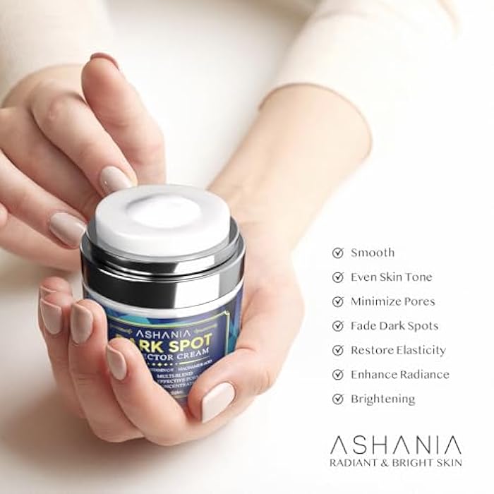 ASHANIA مزيل البقع الداكنة للوجه والجسم - مصحح البقع الداكنة للوجه - فرط التصبغ، بقع العمر، بقع الشمس، الكلف والنمش - علاج تفتيح وتوحيد لون البشرة (1.7 أونصة سائلة) - Image 3