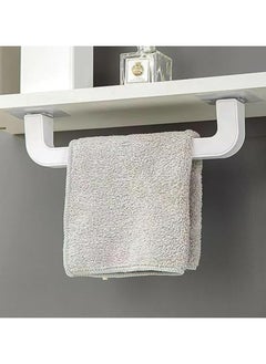 Alissa Bathroom Shelf Over Toilet Wall Mounted Hanging Shelves White Rod Towel Rack,Shoes Holder No Drill Storage, Durable Plastic Space Saving Organizer, Suitable for Towels Slippers Storage Shelf Set of 2  - Image 5