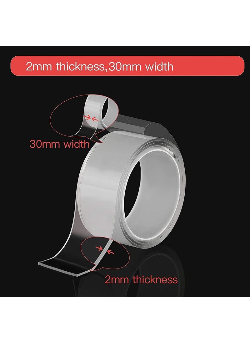 TOP SELECT Top Select 3 Meter High Strength Double Sided Adhesive Silicon Tape, Transparent, Heavy Duty, Heat Resistant, Multi-Functional, Removable, Washable, Sticky, No Trace (Pack of-1)  - Image 4