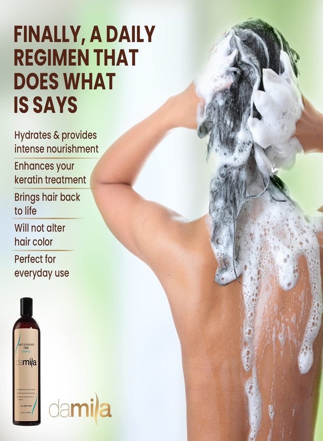 damila Salt & Sulfate Free Shampoo for Keratin and Color Treated Hair - Perfect for Damaged, Frizzy, Curly or Dry Hair (16.9 Fl Oz) - Image 4