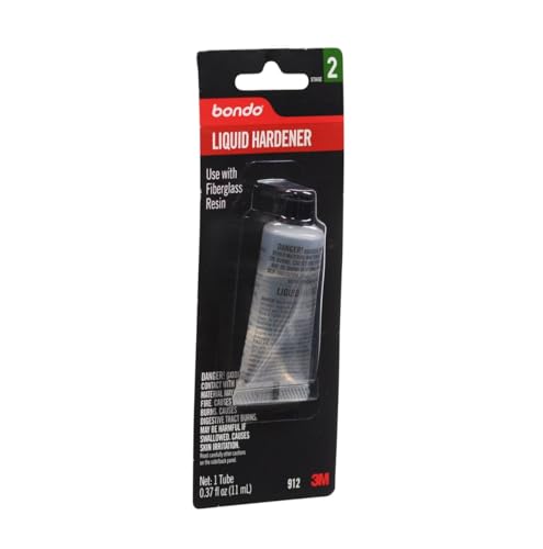 Bondo 3M Bondo Liquid Hardener 1 Tube 0.37 fl oz., Use with Fiberglass Resin for Auto and Home Repairs Including Tubs, Showers, Sinks, Pools, Hot Tubs, and Boats, Waterproof Repair (00912) - Image 3