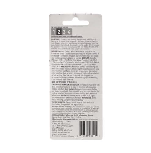 Bondo 3M Bondo Liquid Hardener 1 Tube 0.37 fl oz., Use with Fiberglass Resin for Auto and Home Repairs Including Tubs, Showers, Sinks, Pools, Hot Tubs, and Boats, Waterproof Repair (00912) - Image 5