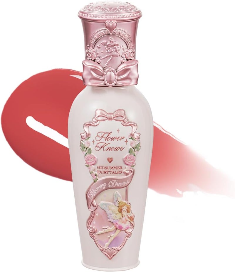 Flower Knows Midsummer Fairytales Lip Gloss-Glowy Moisturizing Coating Lip Lacquer-Hydrating Tinted Lip Oil for Girls & Women-Vegan & Cruelty Free - 0.17Fl Oz (G03 Firefly, 5 ml) - Image 1