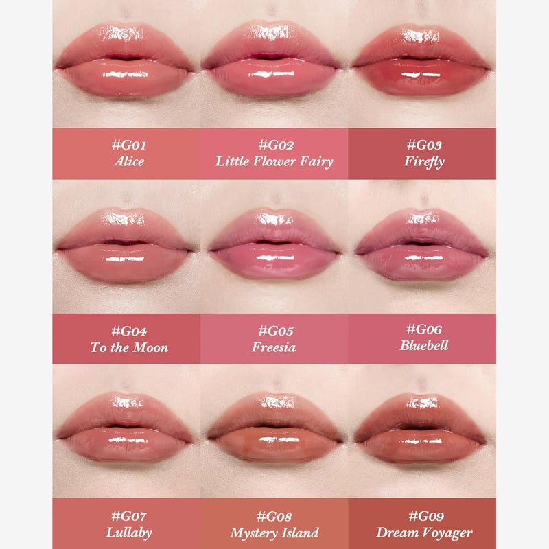 Flower Knows Midsummer Fairytales Lip Gloss-Glowy Moisturizing Coating Lip Lacquer-Hydrating Tinted Lip Oil for Girls & Women-Vegan & Cruelty Free - 0.17Fl Oz (G03 Firefly, 5 ml) - Image 2