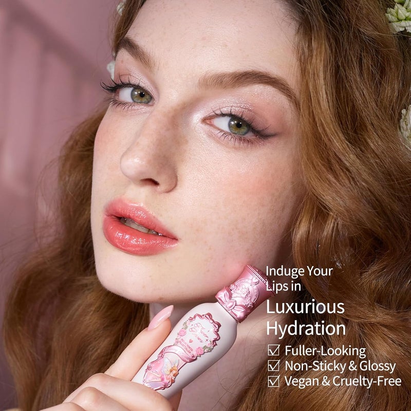 Flower Knows Midsummer Fairytales Lip Gloss-Glowy Moisturizing Coating Lip Lacquer-Hydrating Tinted Lip Oil for Girls & Women-Vegan & Cruelty Free - 0.17Fl Oz (G03 Firefly, 5 ml) - Image 5
