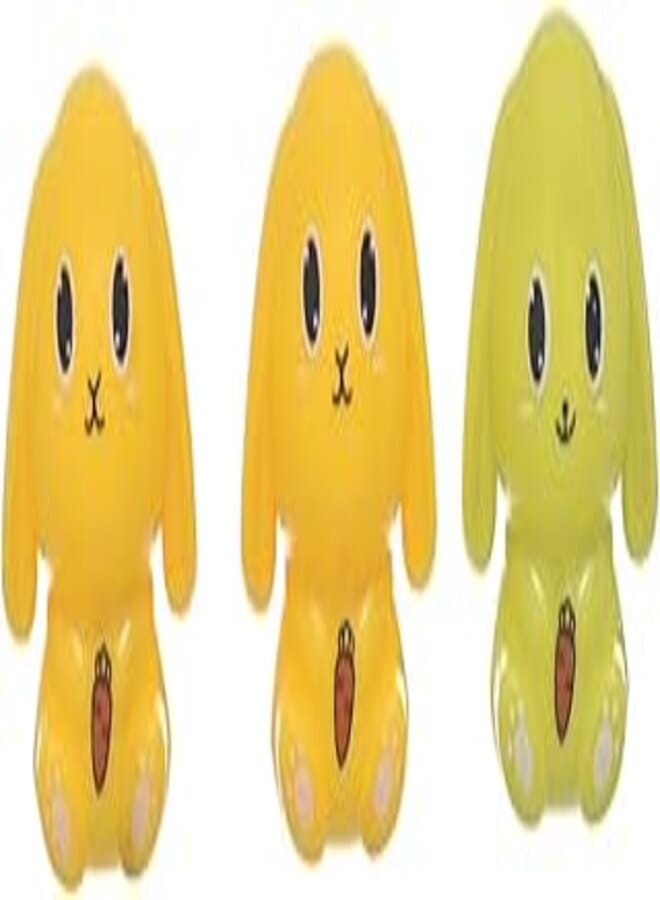 TR-3077 Manual Pencil Sharpener with Shell Cute Rabbit Shape Pack of 3 Pieces - Green Yellow