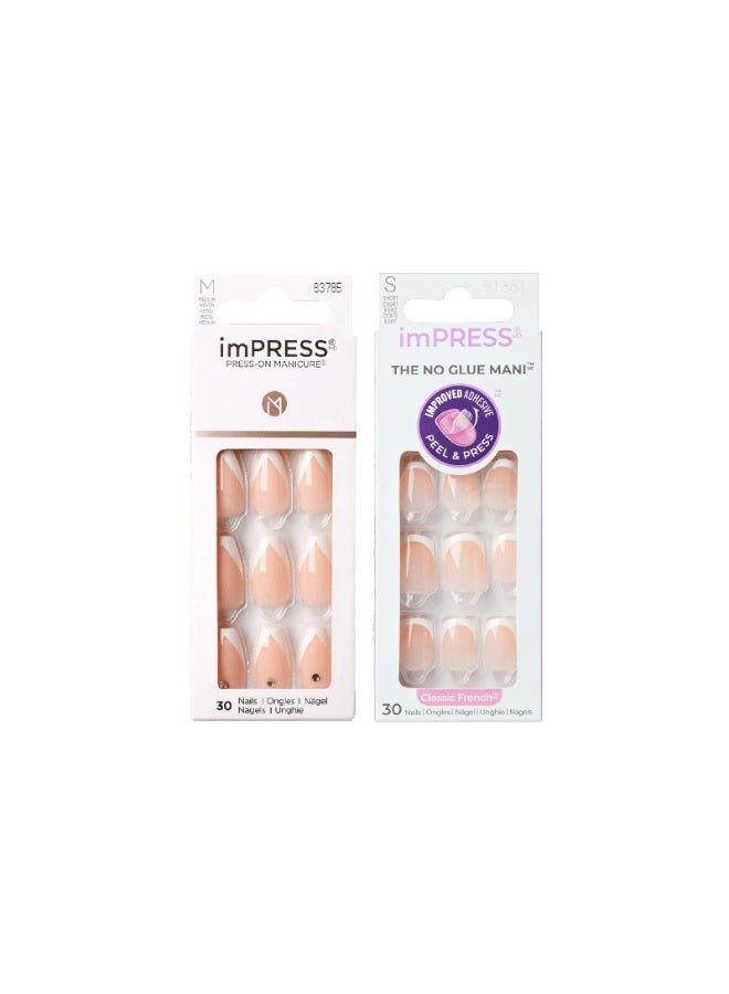 KISS Impress Nails So French & Impress Nails Model - Classic French Small Ifc01CBundle - Image 2