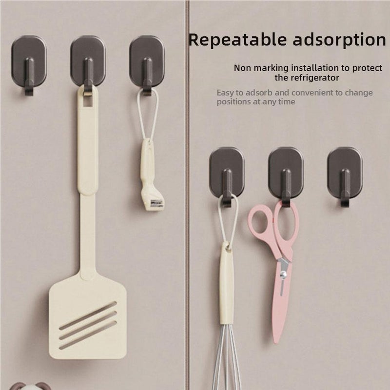 Strong magnetic refrigerator hooks, traceless hooks, no-drill magnetic hooks, wholesale kitchen storage hooks - Image 4