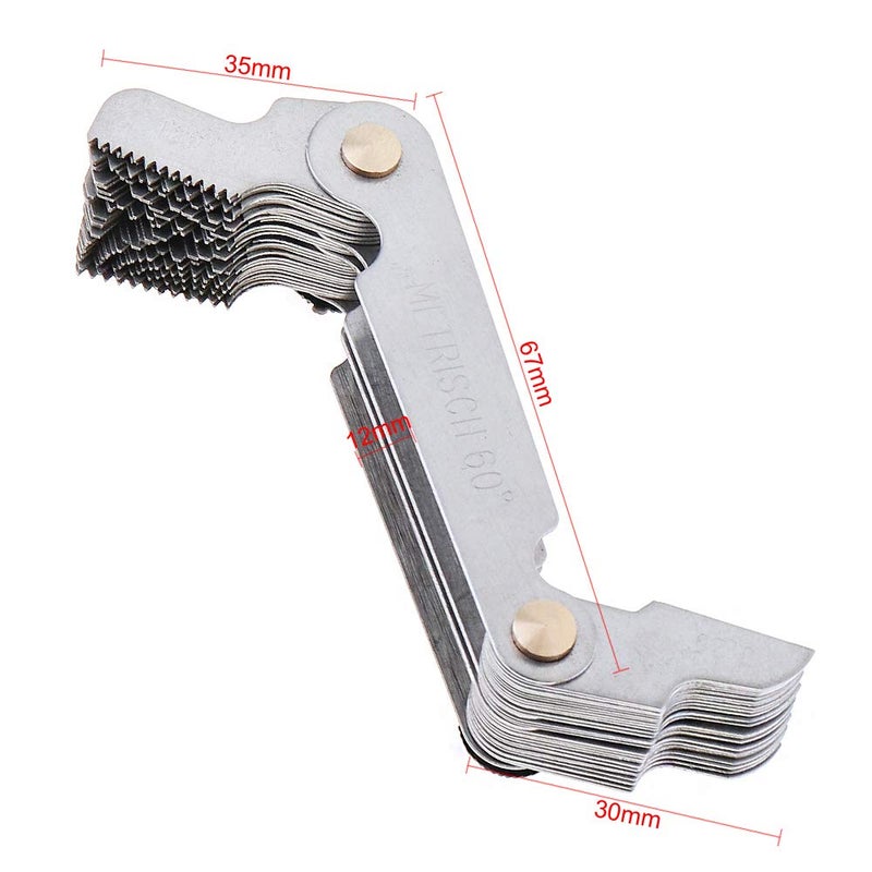 ChgImposs Metric & Imperial & US Screw Gauge SAE Whitworth 55 Degree & Metric 60 Degree & & US 60 Degree Thread Pitch Gauge for Industrial Measurement - Image 4