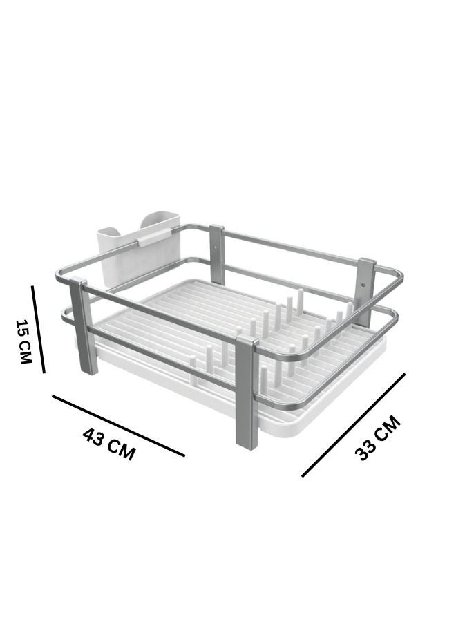 Primanova Blanka kitchen dishrack plastic and steel primanova white  - Image 3