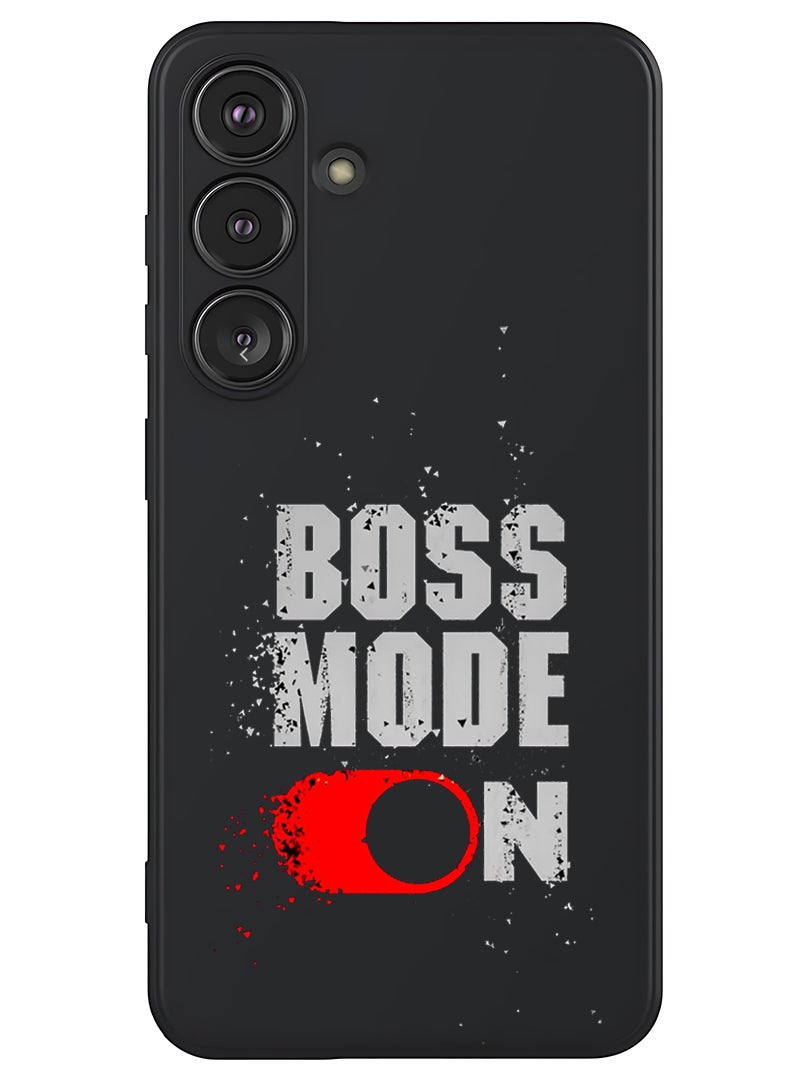 Theodor Protective Slim Fit Case Liquid Silicone Cover with Full Body Protection Anti-Scratch Shockproof Case For Samsung Galaxy S25 (Black) - Boss Mode - White - Image 1