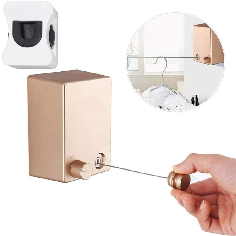 Ladila Retractable Washing Line Double Line Extendable Clotheslines Stainless Steel Rope Wall Mounted Laundry line Clothes Drying Rope for Indoor and Outdoor Clothline D4 - Image 4