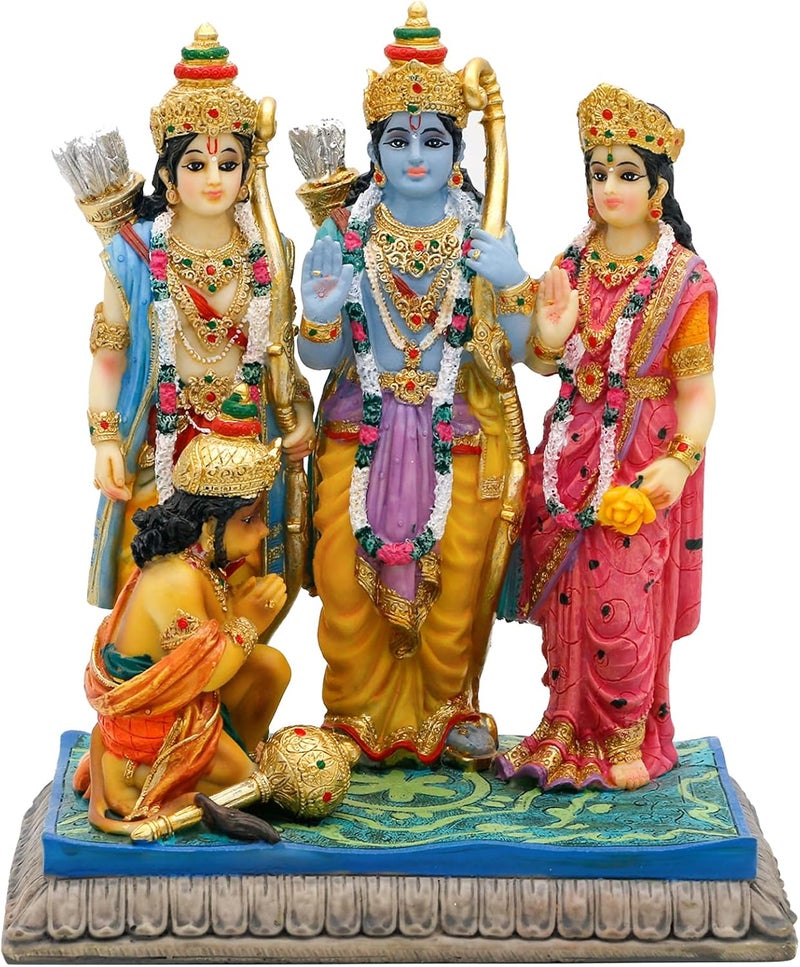 alikiki Hindu God Sita Family Statue - 6.8”H Indian Idol Sita Rama Laksman Hanuman Figure Murti Item Home Office Temple Mandir Shrine Altar Pooja Decor India Diwali Puja Gifts for Friends - Image 1