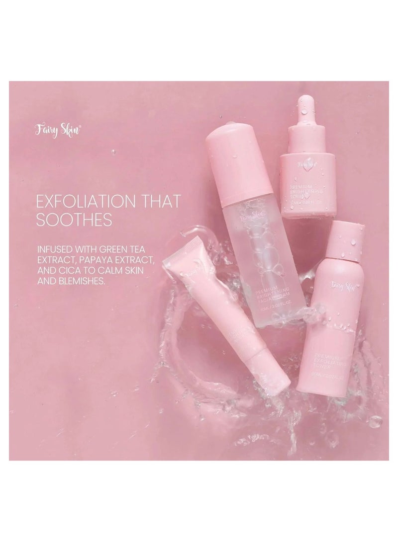 Fairy Skin Premium Whitening Kit for Radiant, Rejuvenated Skin with Facial Foam, Exfoliating Toner, Brightening Serum, and Sunscreen, Tailored for Acne-Prone, Dry to Oily, and Sensitive Skin. - Image 5
