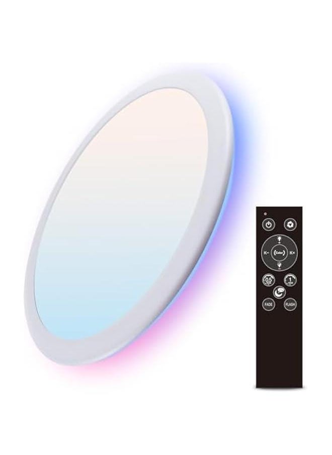 Arabest 12-Inch LED Ceiling Light with 5 CCT Color Options, Remote-Controlled Dimmable Fixture for Bedroom and Living Room.  - Image 1