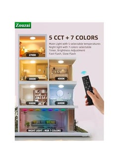 Arabest 12-Inch LED Ceiling Light with 5 CCT Color Options, Remote-Controlled Dimmable Fixture for Bedroom and Living Room.  - Image 3