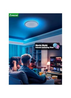 Arabest 12-Inch LED Ceiling Light with 5 CCT Color Options, Remote-Controlled Dimmable Fixture for Bedroom and Living Room.  - Image 5