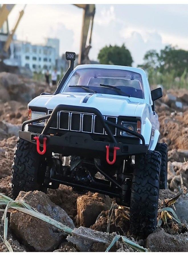 YIKESHU RC Crawler Offroad RC Truck 4x4 Remote Control Rock Crawler WPL C24-1 Pickup Trucks with Led Light, 2.4 Ghz 1/16 Scale All Terrain Car Brushed RTR Pickup for Adults - Image 3