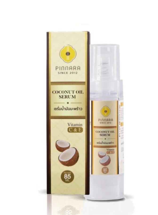 PINNARA Pinnara Coconut Oil Serum with Vitamins C & E - Nourishing & Hydrating Serum, 85ml