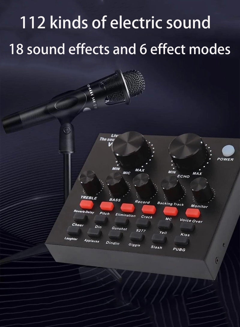 CubeG V8 Live Sound Card Professional Sound Card Audio System Intelligent Volume Adjustable Audio Mixer - Image 3