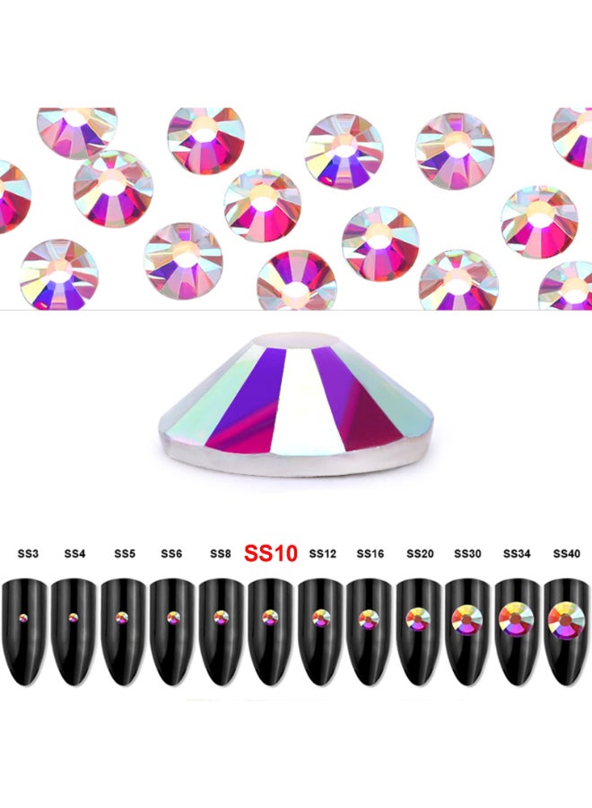 Dowarm 1440 Pieces SS10 Flatback Crystal AB Rhinestones 28MM for Craft Nails Dance Costumes Non Hotfix - Image 3
