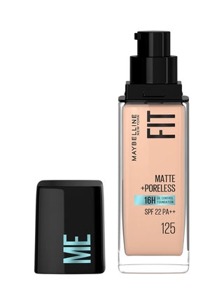 Fit Me Matte + Poreless Liquid Foundation, pore minimising Foundation, lightweight formula suitable for daily use, Matte Finish Foundation for Indian Skin - 125 Nude Beige, 30 ml - view 2