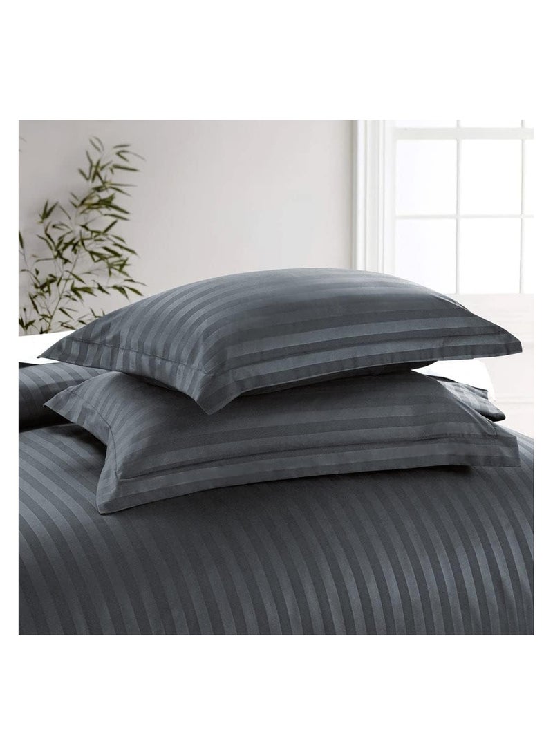 Yahor Comfortable King Size Bedsheet 6pcs One Set, High Cotton Quality Bedding Set Duvet Cover Set (Gray) - Image 3