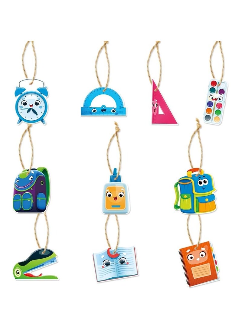20 Pcs Back to School Treat Ornaments Hanging Decorations First Day of School Classroom Hanging Decor Welcome Back to School Decorations Party Supplies for Tree Classroom Party - Image 2