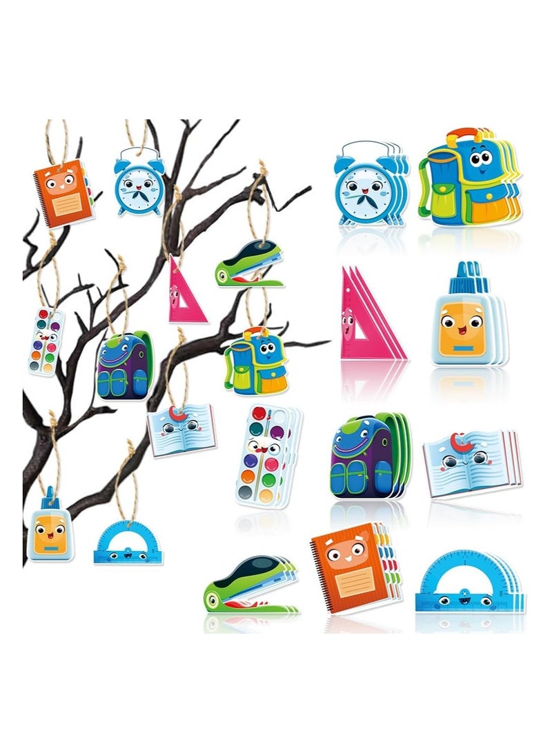 20 Pcs Back to School Treat Ornaments Hanging Decorations First Day of School Classroom Hanging Decor Welcome Back to School Decorations Party Supplies for Tree Classroom Party - Image 1