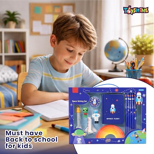 Toyshine Space Stationary Set - Erasers, Pencils, Sharpner, Diary - Birthday Party Return Gift Party Favor for Kids, Multi-Color - Image 4